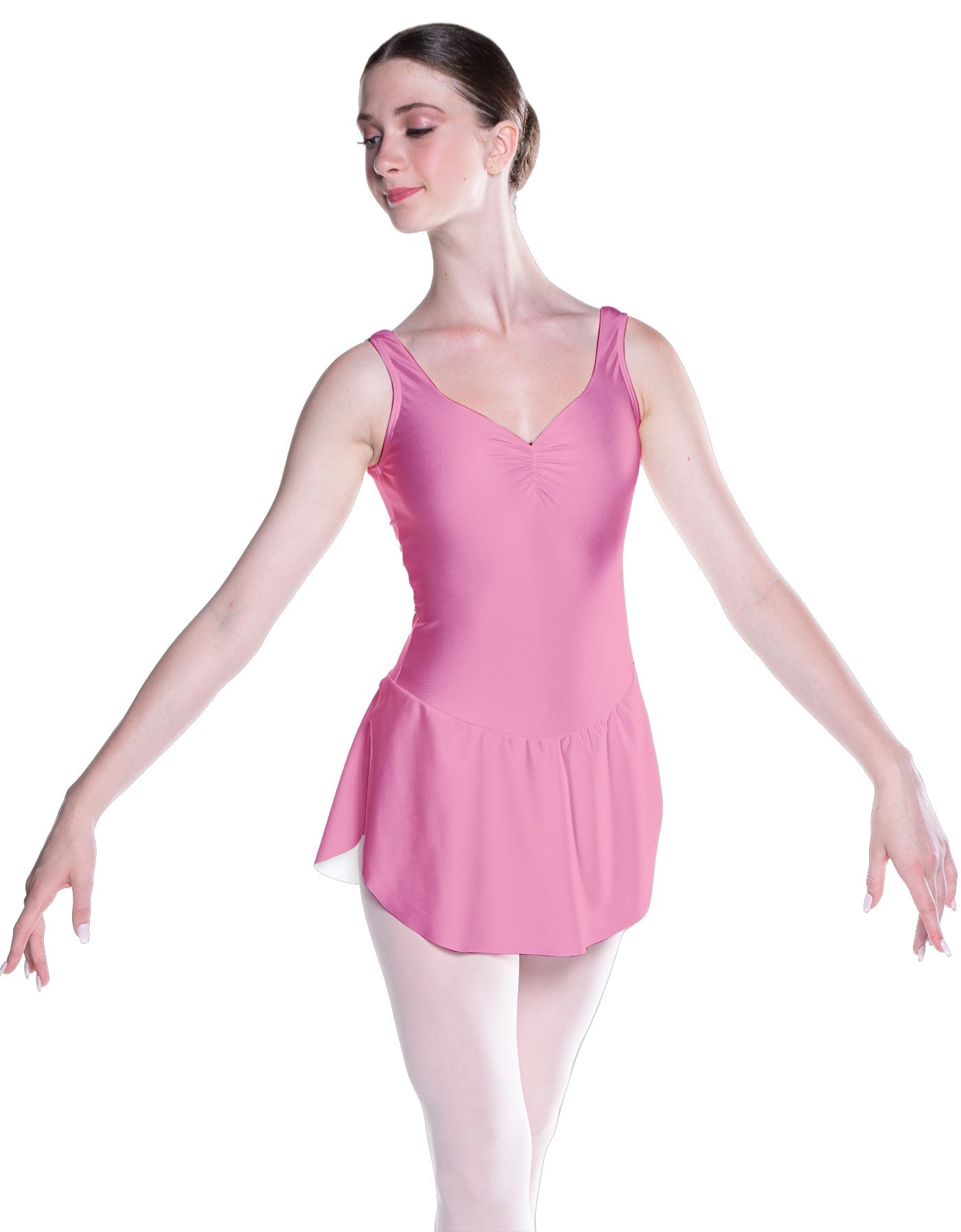 Solid Lycra Soiree Leotard with Skirt