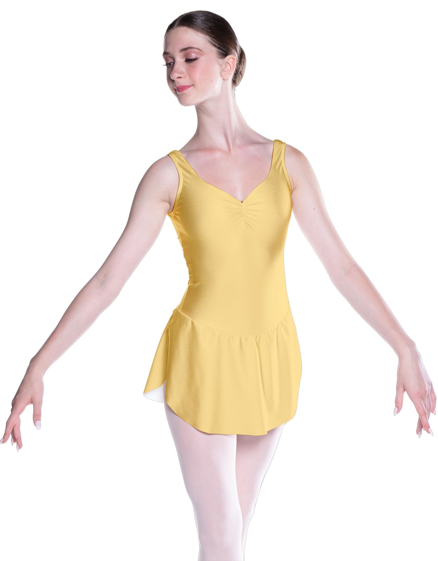 Solid Lycra Soiree Leotard with Skirt
