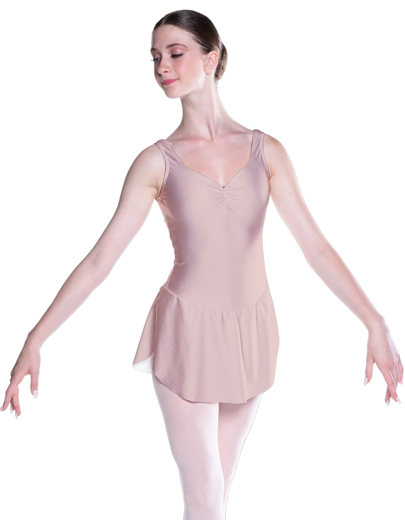 Solid Lycra Soiree Leotard with Skirt