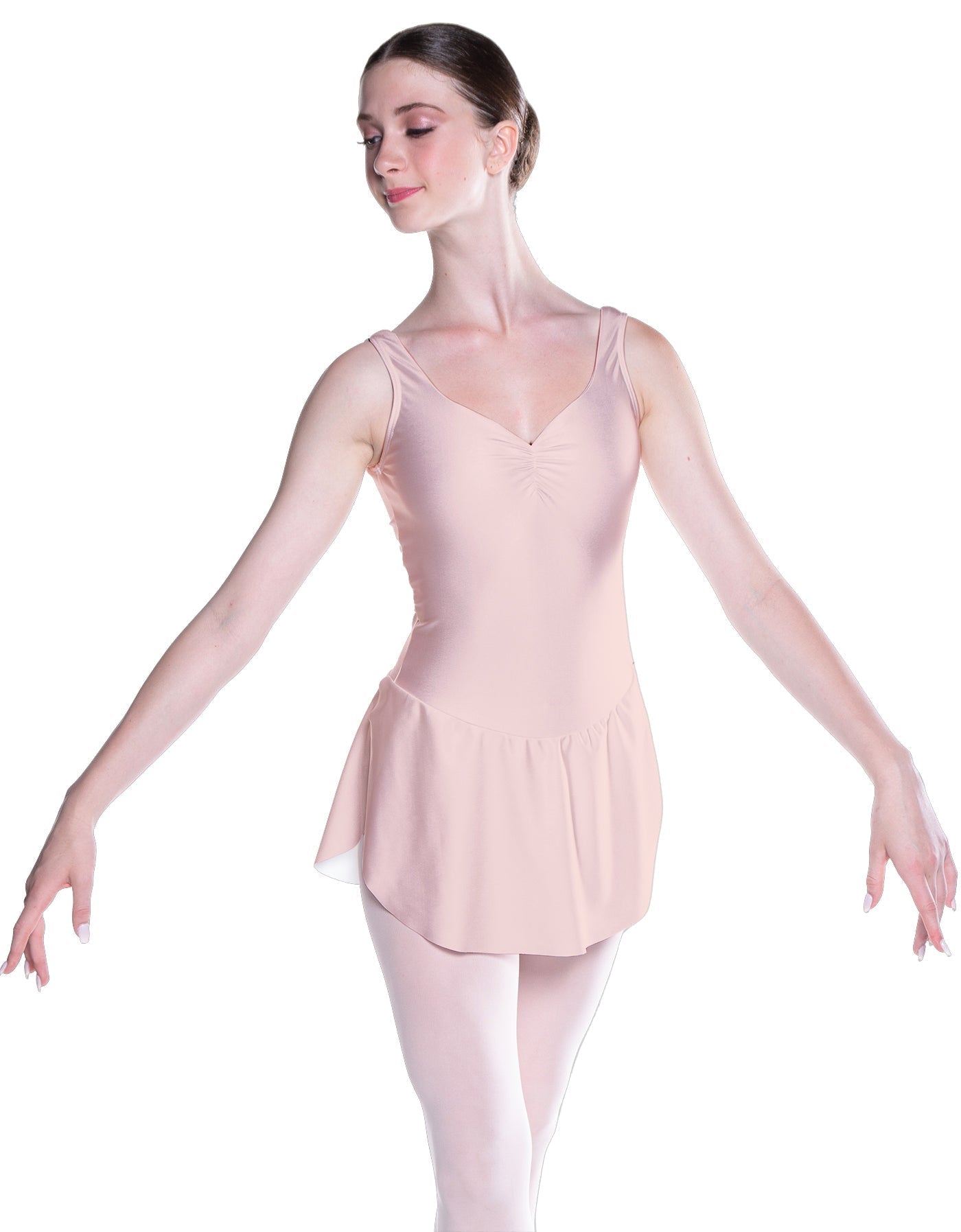 Solid Lycra Soiree Leotard with Skirt