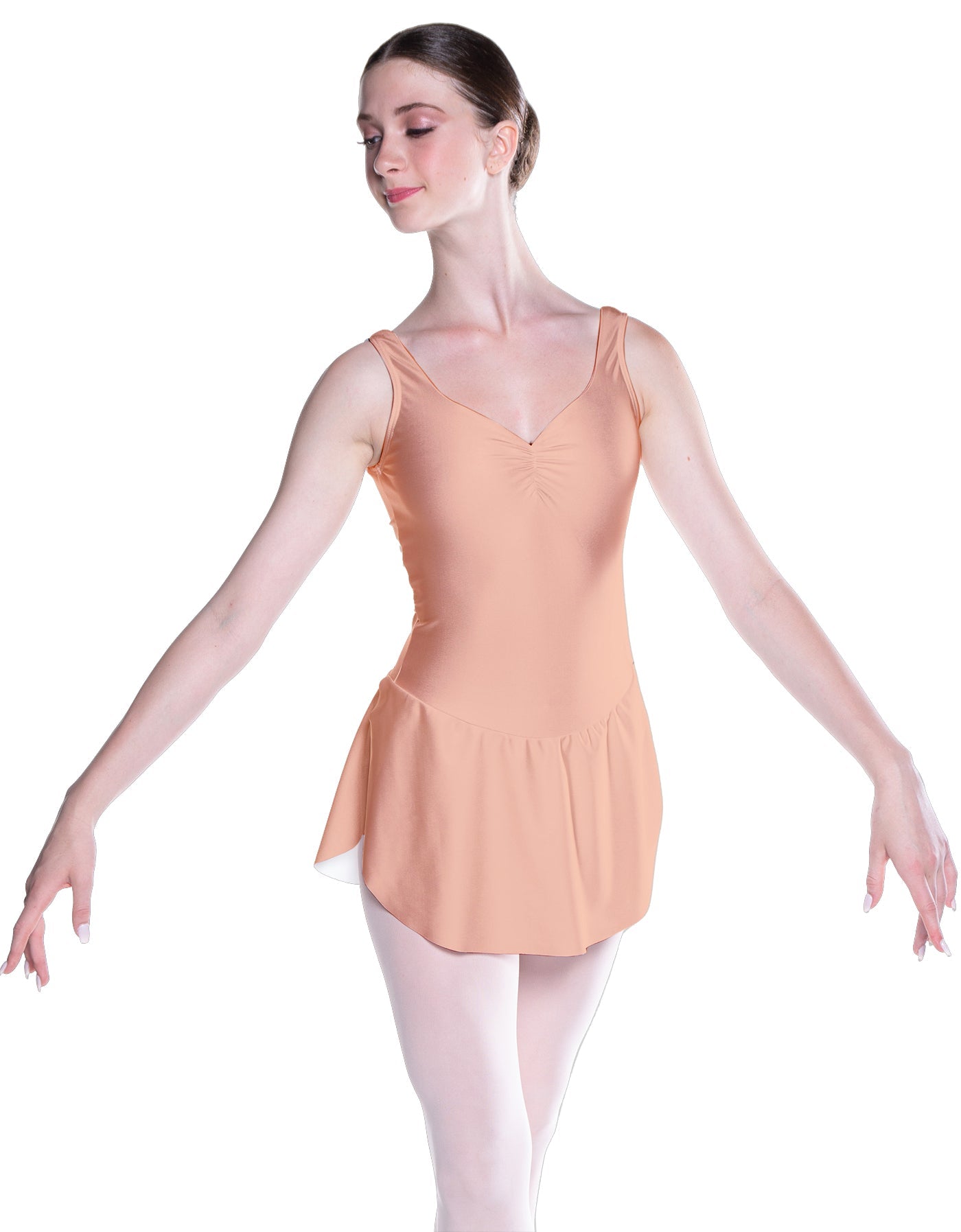 Solid Lycra Soiree Leotard with Skirt