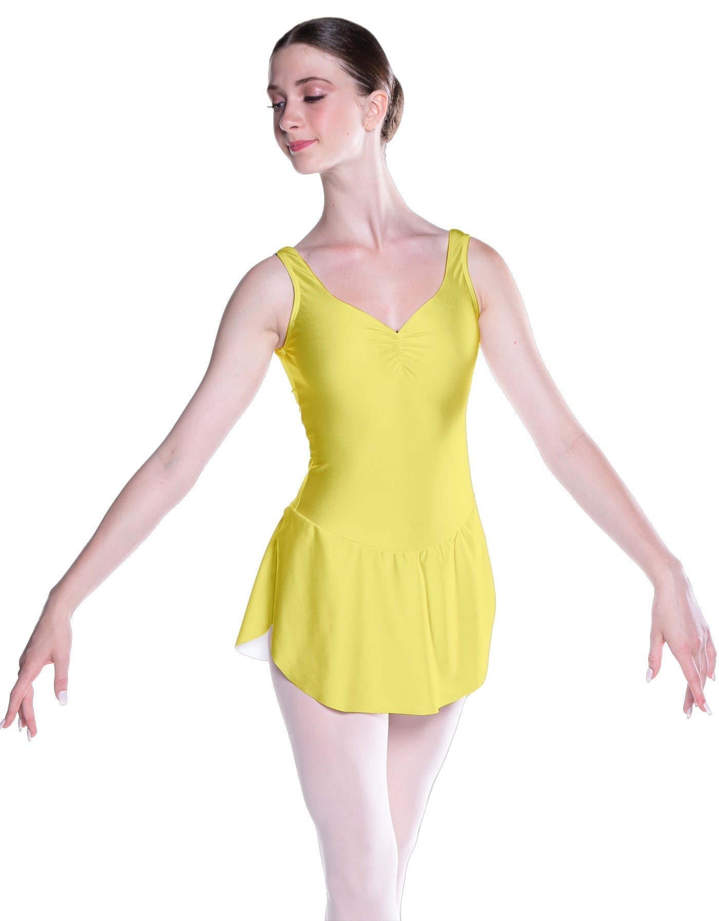 Solid Lycra Soiree Leotard with Skirt