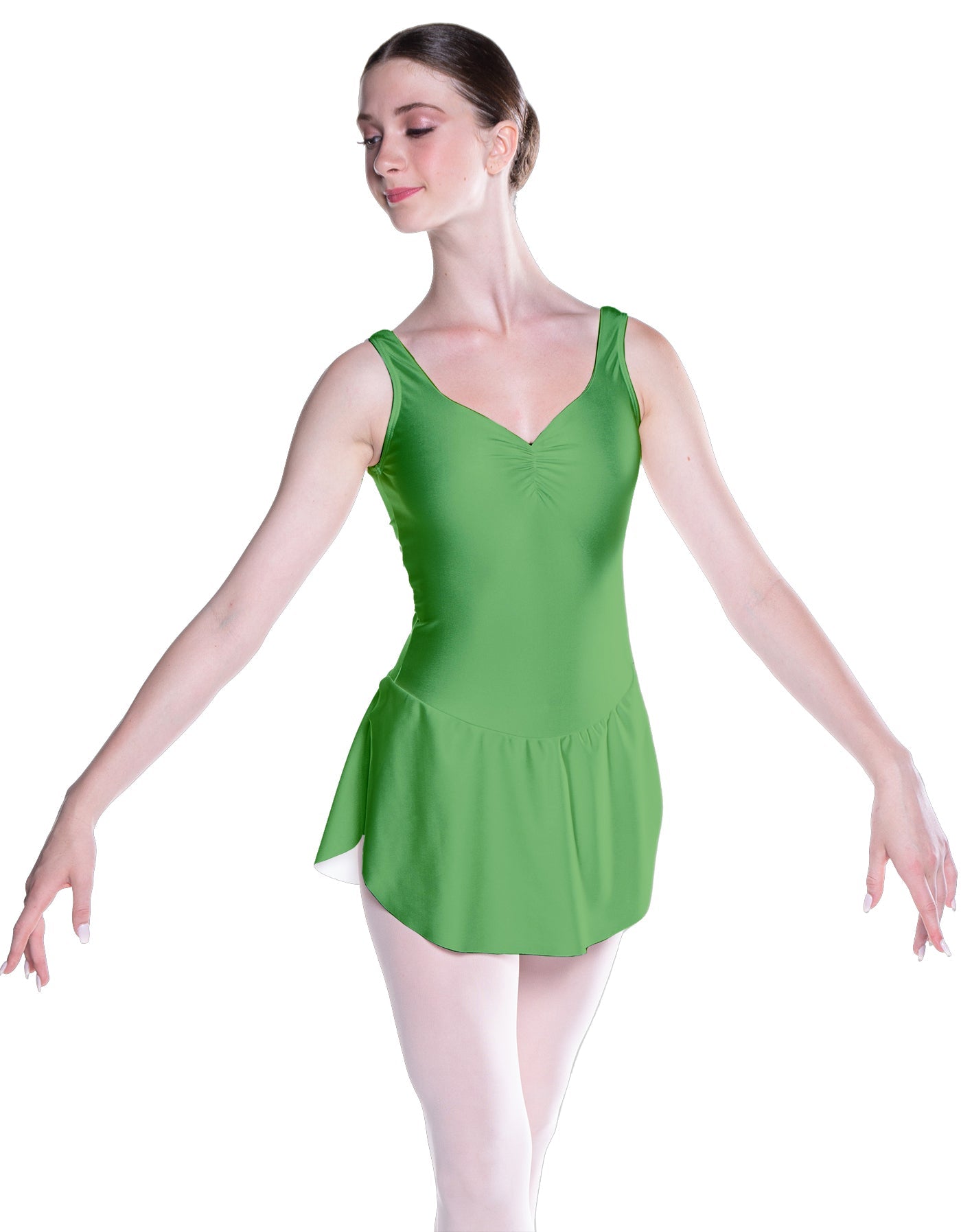 Solid Lycra Soiree Leotard with Skirt