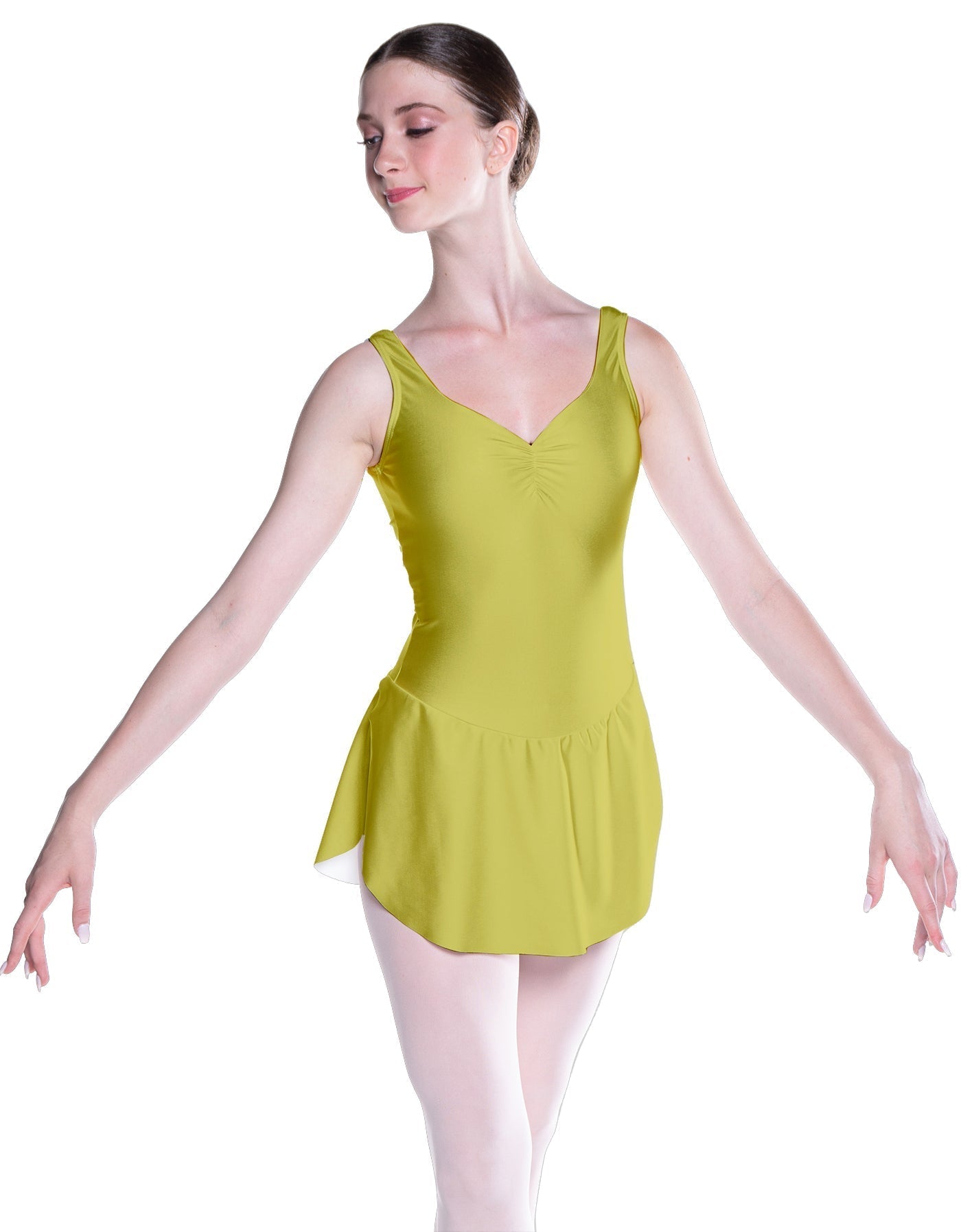 Solid Lycra Soiree Leotard with Skirt