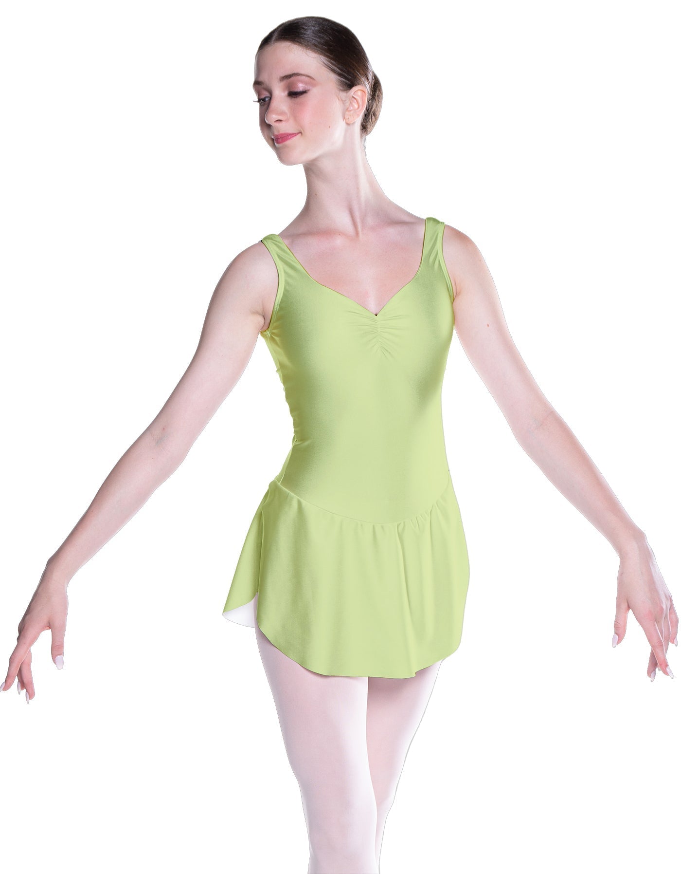 Solid Lycra Soiree Leotard with Skirt