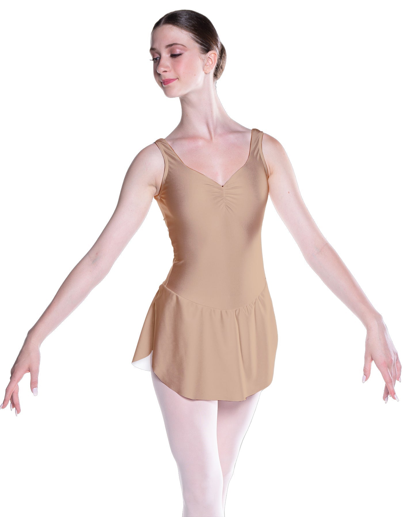 Solid Lycra Soiree Leotard with Skirt