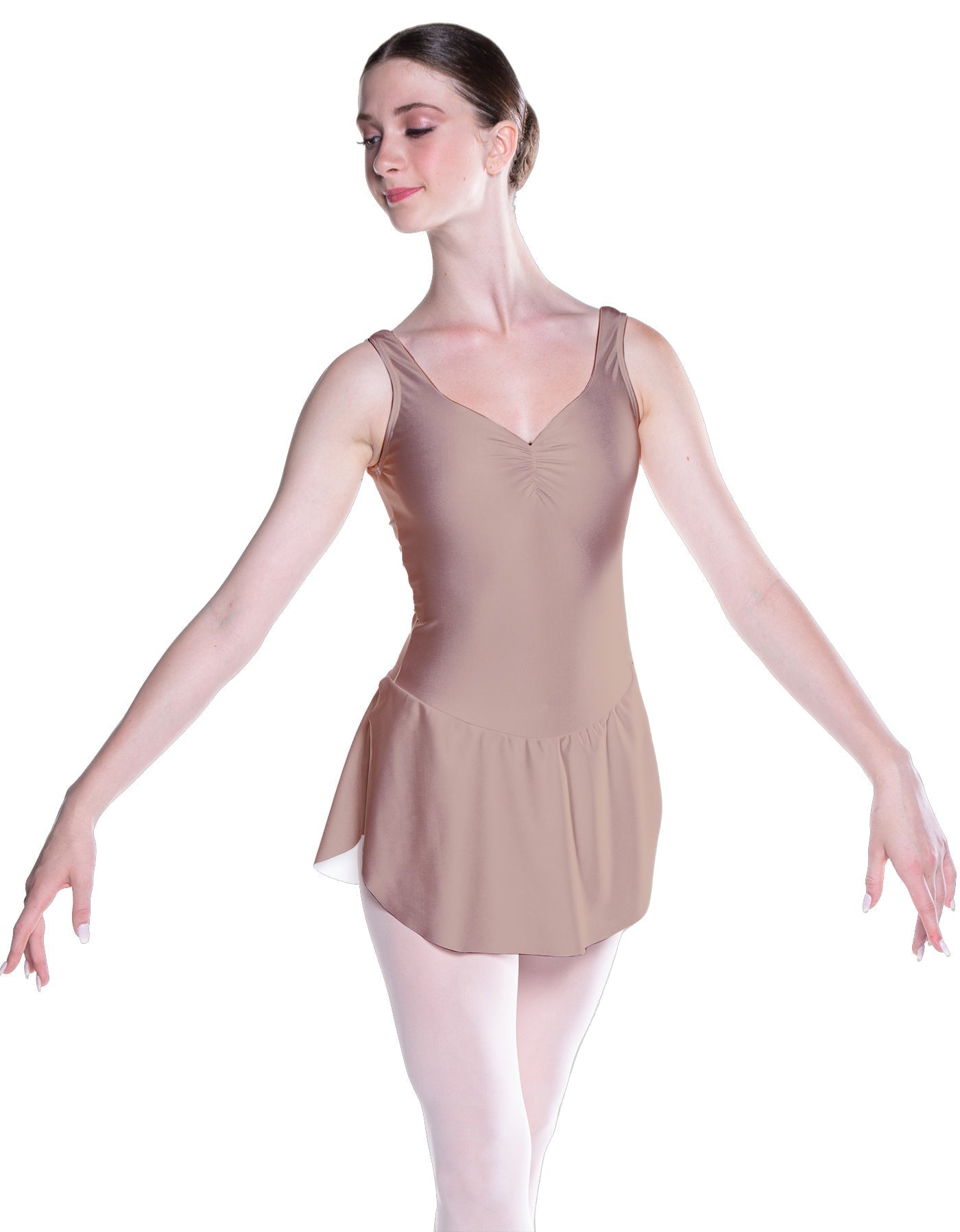 Solid Lycra Soiree Leotard with Skirt