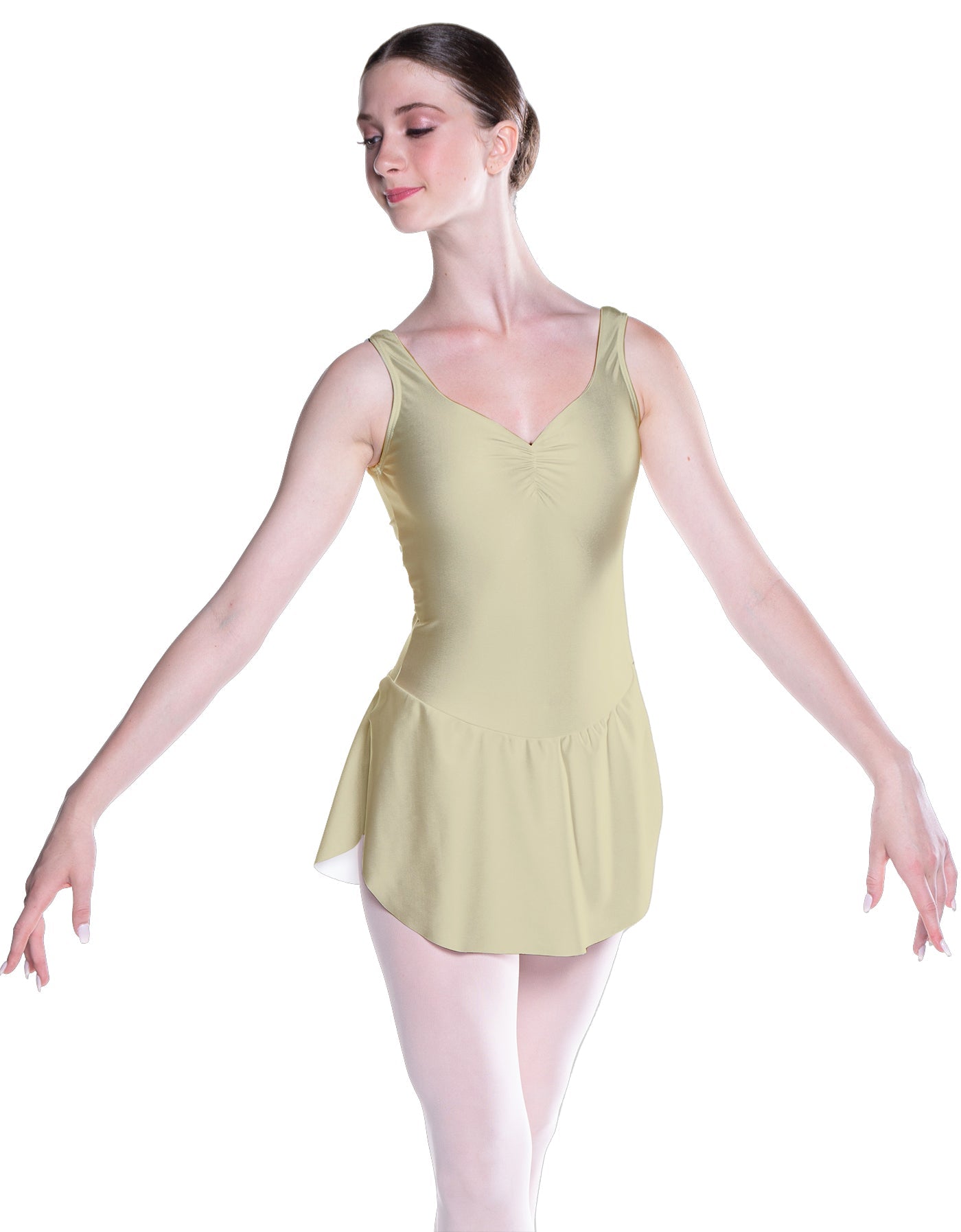 Solid Lycra Soiree Leotard with Skirt