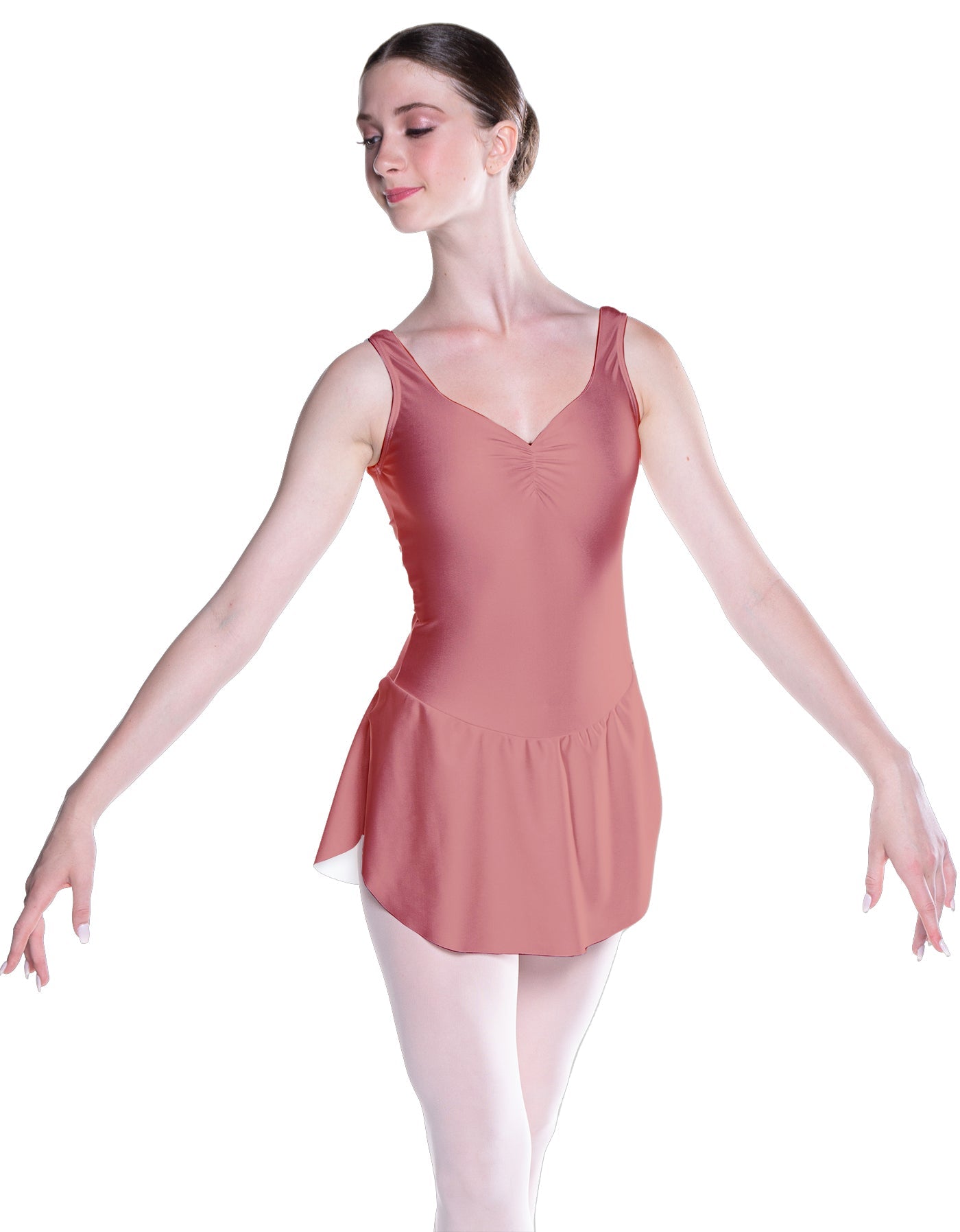 Solid Lycra Soiree Leotard with Skirt