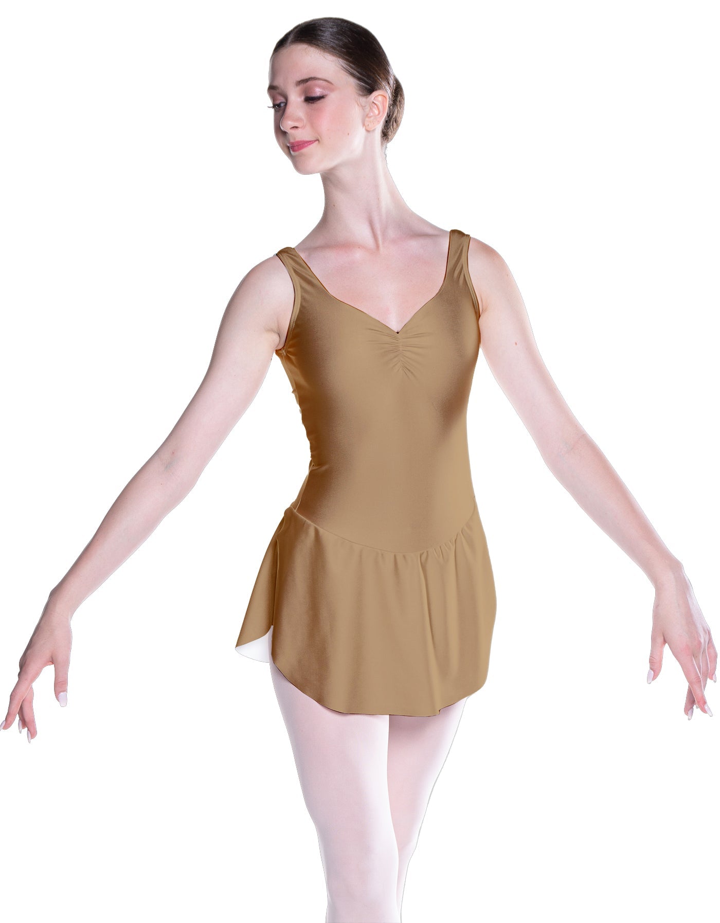 Solid Lycra Soiree Leotard with Skirt