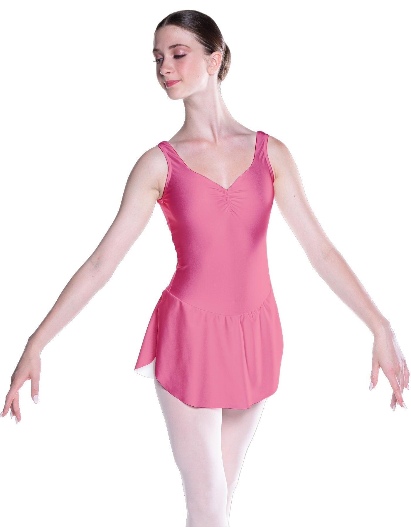 Solid Lycra Soiree Leotard with Skirt