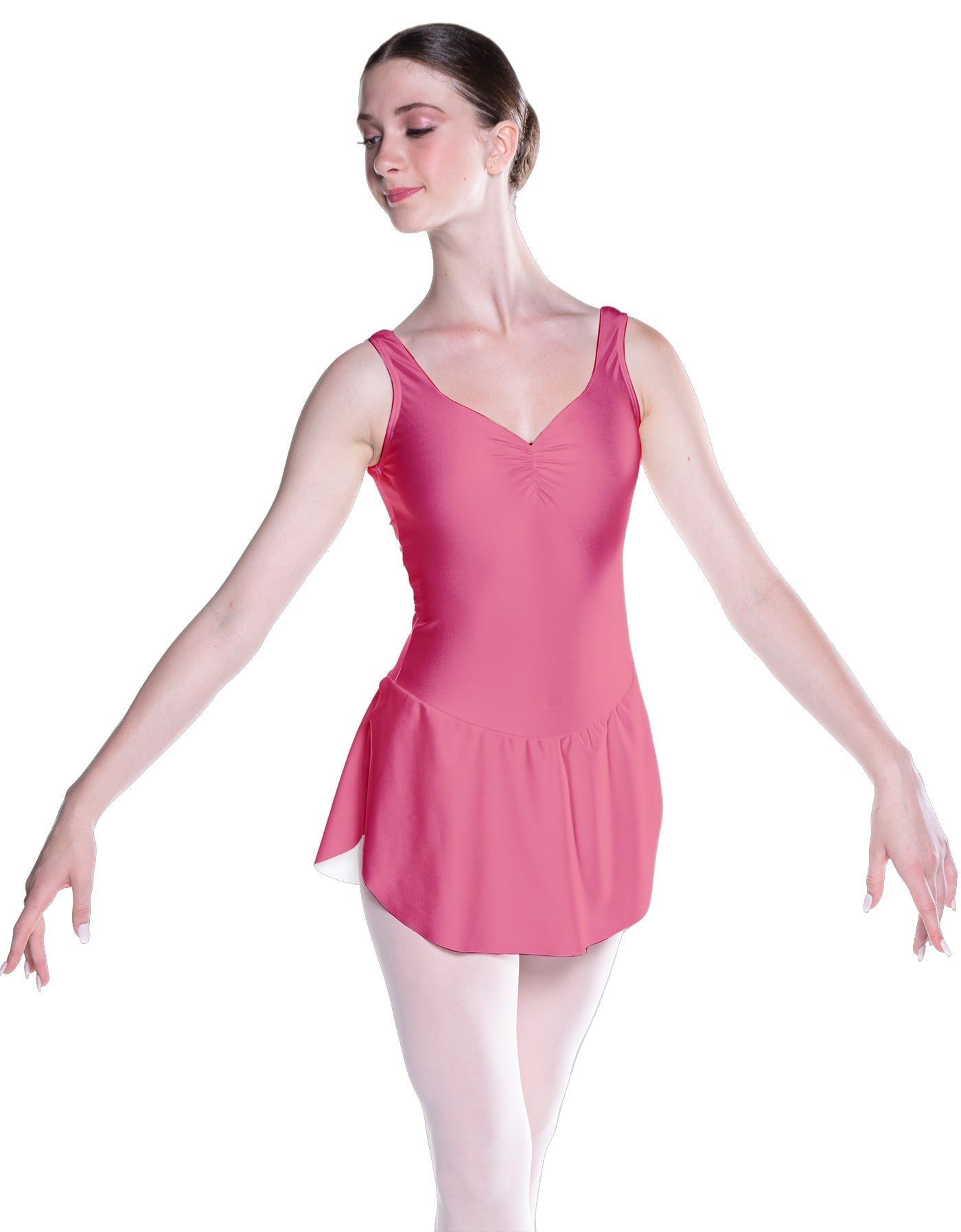 Solid Lycra Soiree Leotard with Skirt