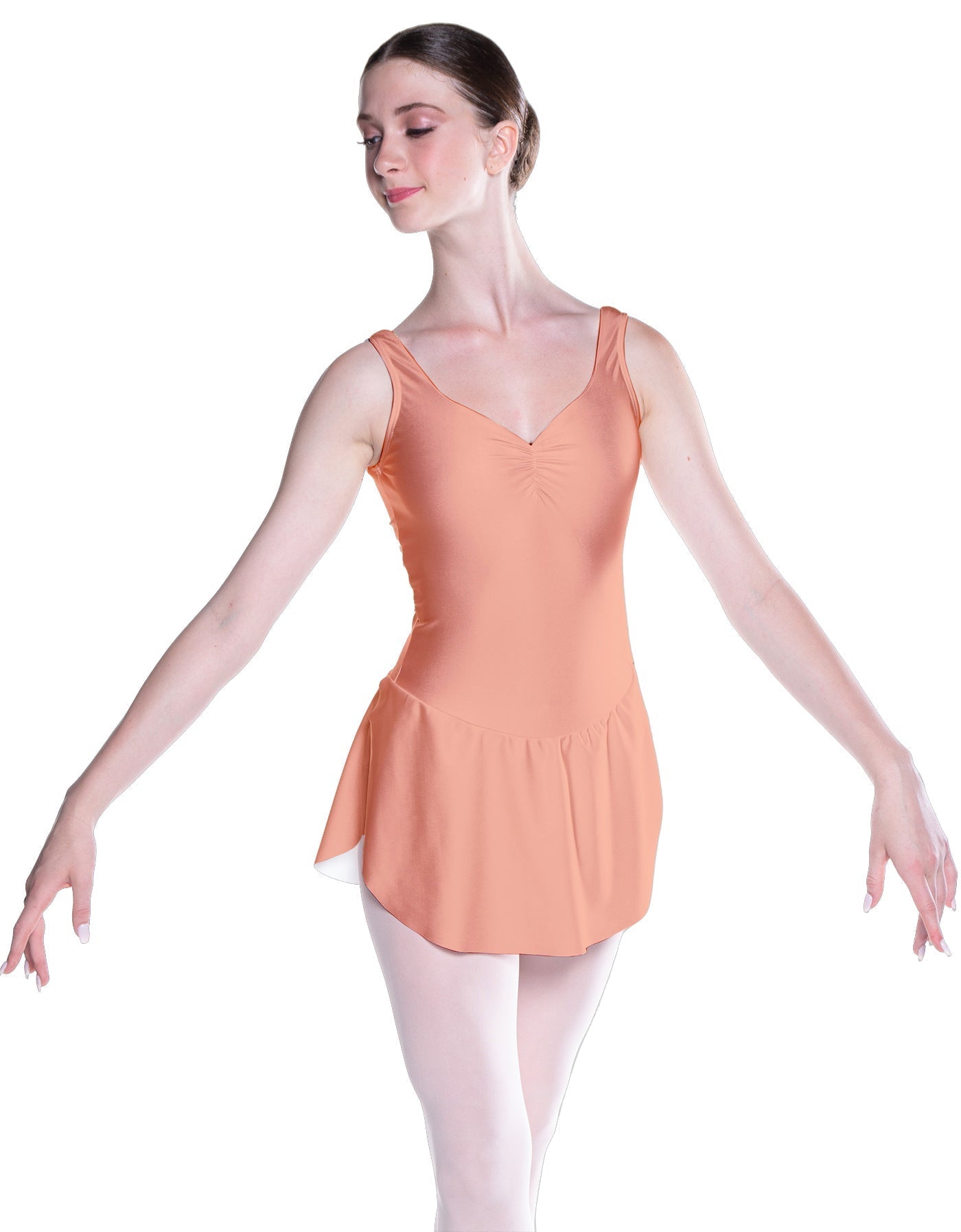 Solid Lycra Soiree Leotard with Skirt