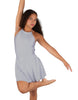 Solid Lycra Halter Dress with Bow back