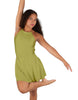Solid Lycra Halter Dress with Bow back