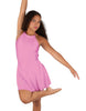 Solid Lycra Halter Dress with Bow back