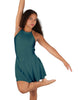 Solid Lycra Halter Dress with Bow back