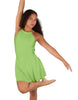 Solid Lycra Halter Dress with Bow back