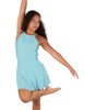 Solid Lycra Halter Dress with Bow back