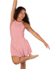 Solid Lycra Halter Dress with Bow back