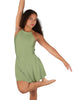 Solid Lycra Halter Dress with Bow back