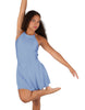 Solid Lycra Halter Dress with Bow back