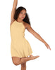 Solid Lycra Halter Dress with Bow back