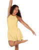 Solid Lycra Halter Dress with Bow back