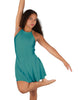 Solid Lycra Halter Dress with Bow back