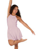Solid Lycra Halter Dress with Bow back