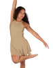 Solid Lycra Halter Dress with Bow back