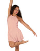 Solid Lycra Halter Dress with Bow back