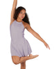 Solid Lycra Halter Dress with Bow back