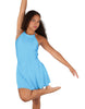 Solid Lycra Halter Dress with Bow back