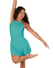 Solid Lycra Halter Dress with Bow back