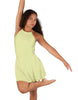 Solid Lycra Halter Dress with Bow back