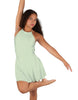 Solid Lycra Halter Dress with Bow back