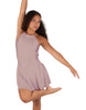 Solid Lycra Halter Dress with Bow back