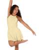 Solid Lycra Halter Dress with Bow back