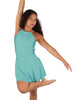 Solid Lycra Halter Dress with Bow back