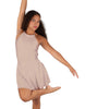 Solid Lycra Halter Dress with Bow back