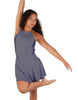 Solid Lycra Halter Dress with Bow back
