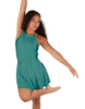 Solid Lycra Halter Dress with Bow back
