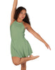 Solid Lycra Halter Dress with Bow back