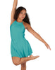 Solid Lycra Halter Dress with Bow back