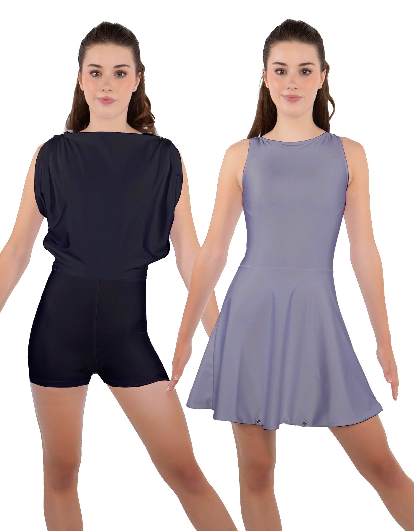 Solid Lycra Convertible Tank Dress