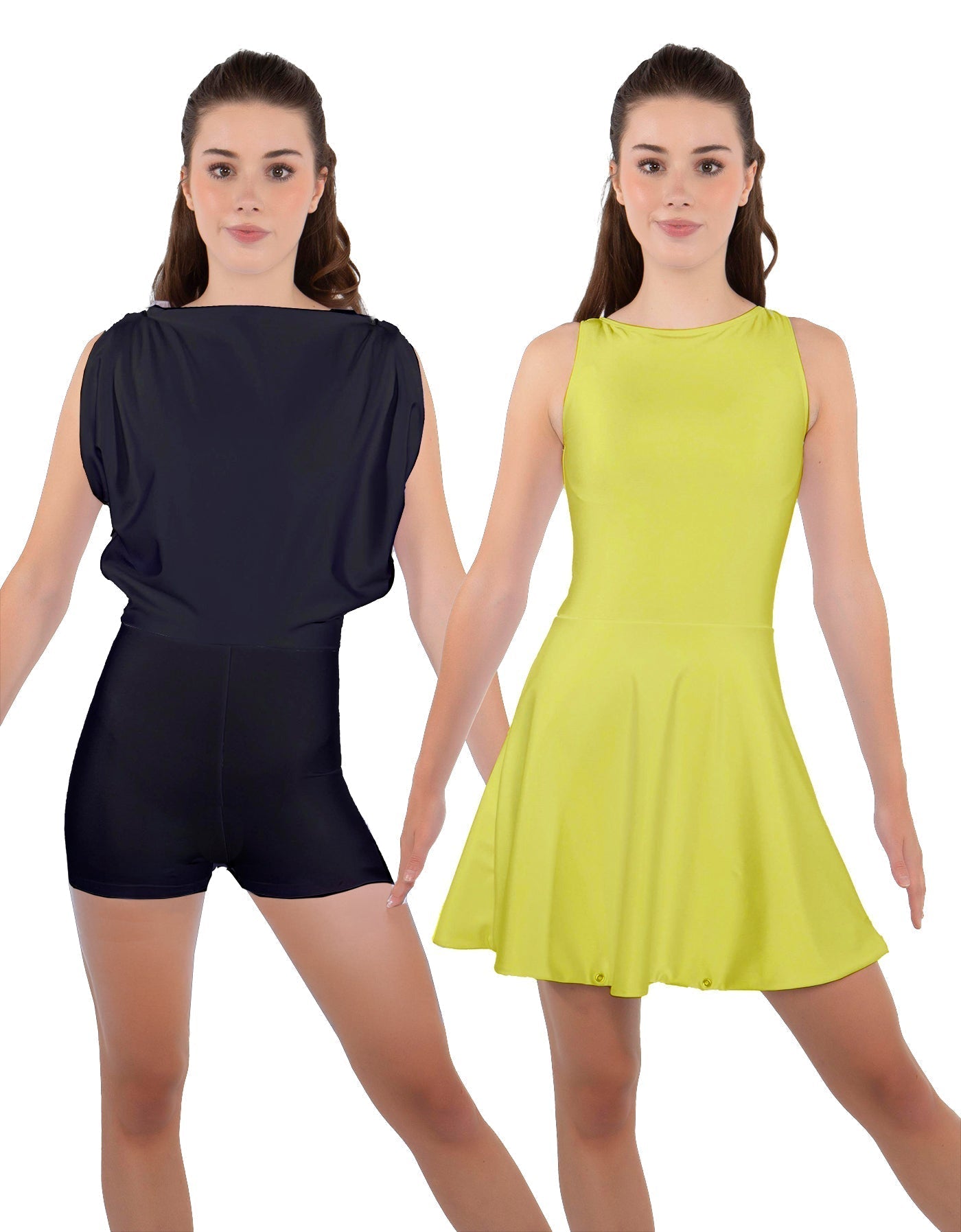 Solid Lycra Convertible Tank Dress