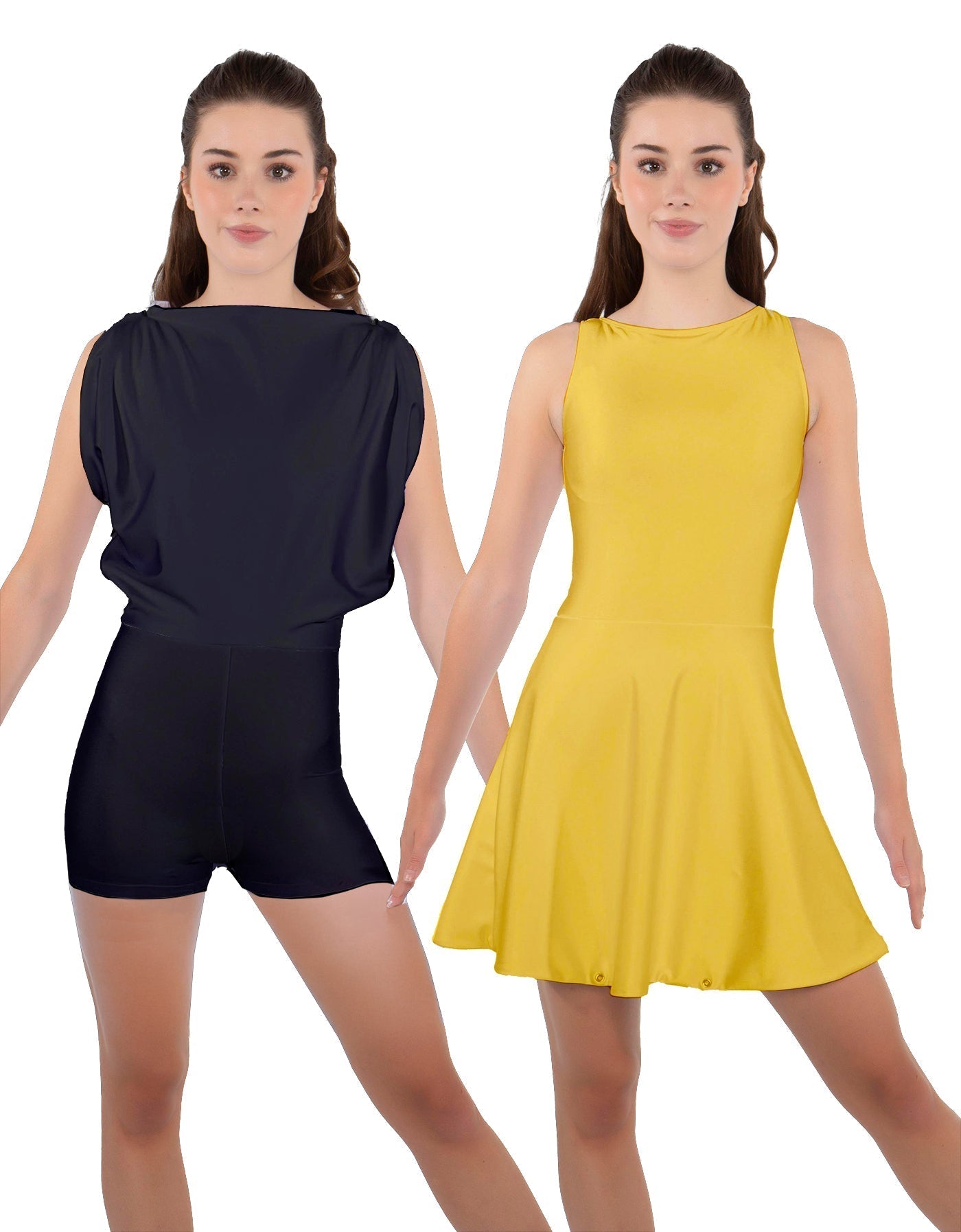 Solid Lycra Convertible Tank Dress