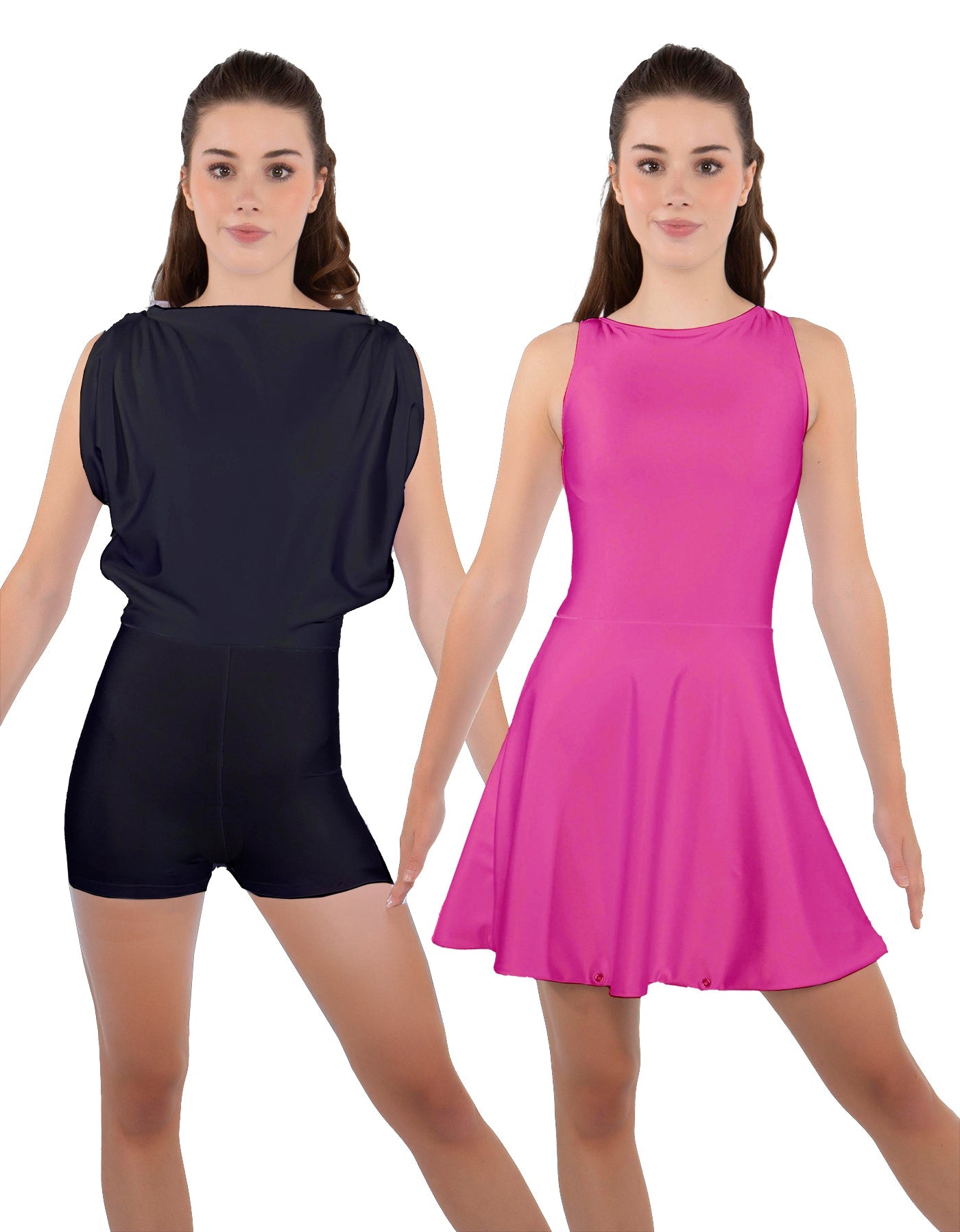 Solid Lycra Convertible Tank Dress