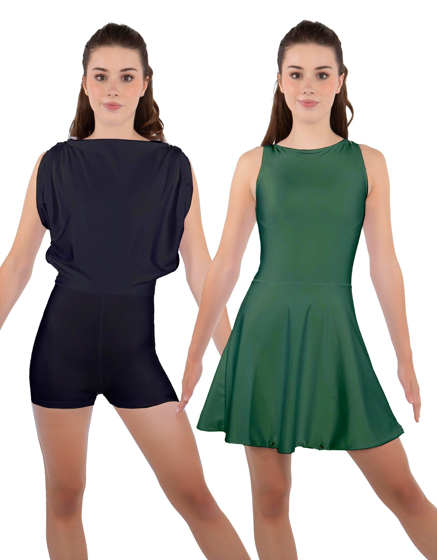 Solid Lycra Convertible Tank Dress